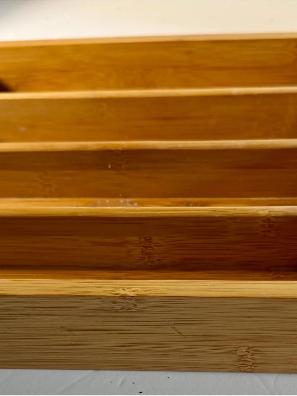 Crate&Barrel Bamboo Utensil and Cutlery Organizer - Natural Brown